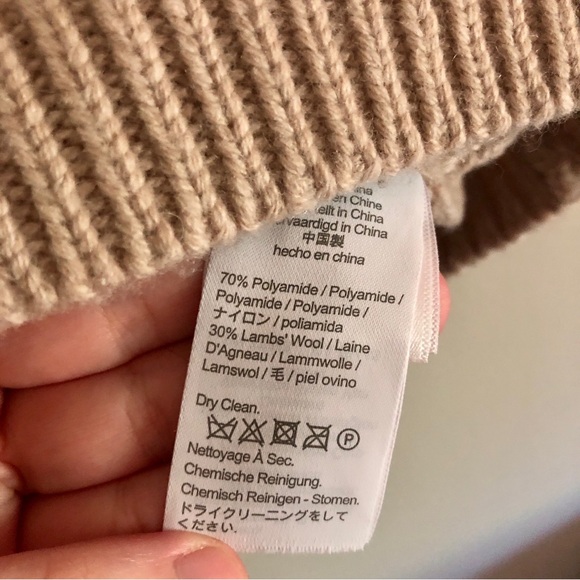 NWT J. Crew Re-Imagined Tan Cable Knit Wool Blend Sweater - Picture 7 of 7